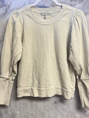 Apiece Apart Sweatshirt Women’s Size Small Off White Color Puff Sleeve